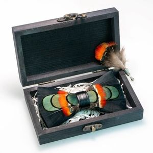 NIB The Atticus - Feather Bow Tie